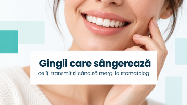 Zâmbet feminin și informații despre sângerarea gingiilor la periaj.